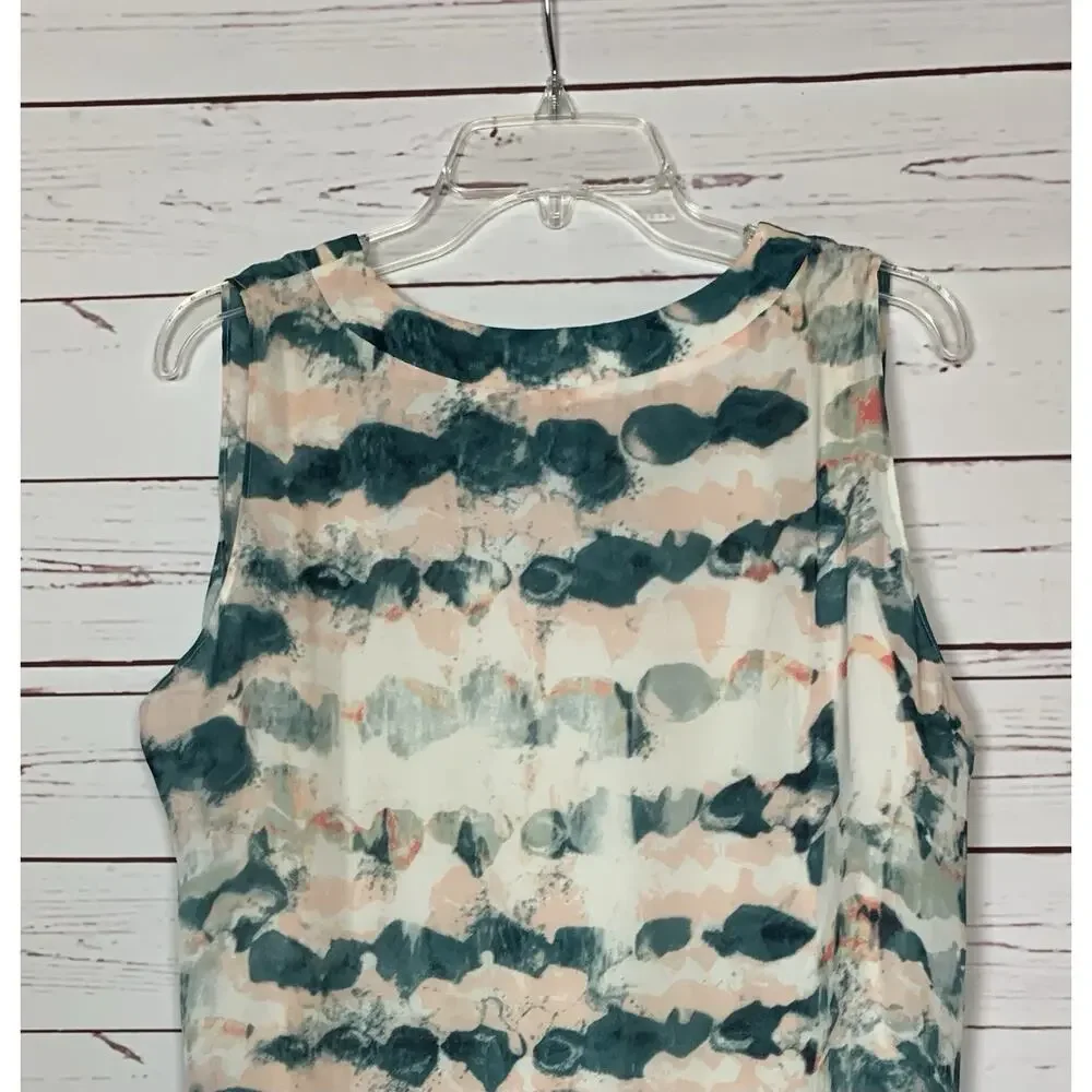 Cabi Women’s M Medium Gelato Watercolor Layered Sleeveless Spring Summer Top - Picture 11 of 13